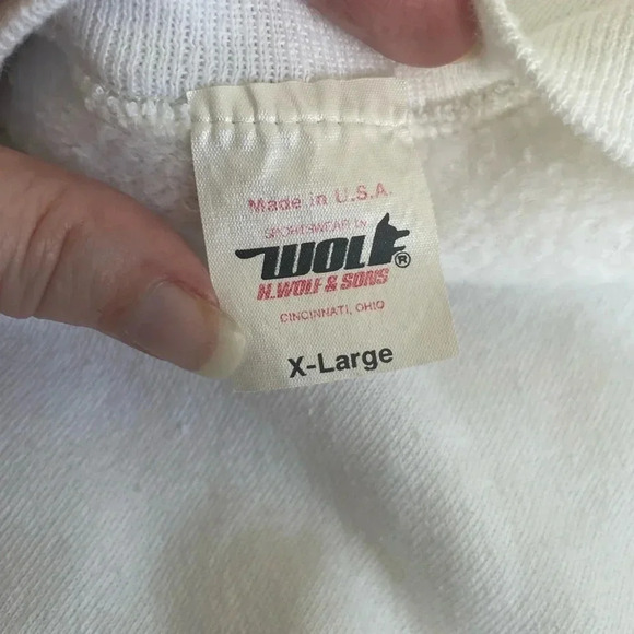 Vintage 80’s H Wolf & Sons‎ Go Scotties Dog White Sweatshirt RARE! Size XL 0187 - Picture 10 of 15